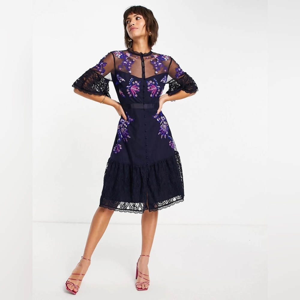 FRENCH CONNECTION Bina Embroidered Mini Dress